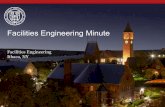 Facilities Engineering Minute - Cornell University...2018/11/29  · Facilities Engineering Work Area Teams as of January 1, 2019 •Maintenance Program Management, Quick Response