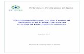 uilding a vibrant downstream sector – Recommendations on pricing … on the... · 2016-10-18 · Recommendations on pricing of petroleum products Background : The Government of
