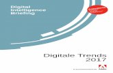 Digitale Trends 2017 - Adobe Inc....eines der Hauptthemen des Jahres. • Design gilt als die nächste Stufe auf dem Weg zur digitalen Transformation. 86 % der Umfrageteilnehmer stimmen