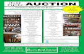Public AUCTION HUGE · 2017-05-19 · AUCTION HUGE Public SATURDAY, JUNE 10TH at 9 Concessions :00 A.M. Baldwin Building, Caddo County Fairgrounds ANTIQUES & COLLECTABLES Avon cologne