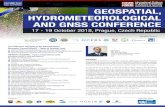 GEOMETOC GEOSPATIAL, HYDROMETEOROLOGICAL AND GNSS CONFERENCE€¦ · 19/10/2018  · GEOSPATIAL, HYDROMETEOROLOGICAL AND GNSS CONFERENCE 17 - 19 October 2018, Prague, Czech ... the