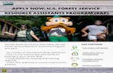 APPLY NOW: U.S. FOREST SERVICE RESOURCE ASSISTANTS PROGRAM …sfrc.ufl.edu › wp-content › uploads › Resource-Assistants... · 2020-03-09 · Z« È PÈsÈ Â »s¾Èª «È