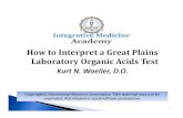 How to Interpret a Great Plains Laboratory Organic Acids Test...Introduction to the Organic Acids Test (OAT) The OAT for yeast & mold toxin assessment The OAT for clostridia & other