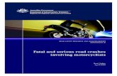 Fatal and serious road crashes involving motorcyclists · The number of motorcyclist deaths has increased over the last decade. Motorcyclist deaths as a proportion of all road deaths