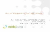 Virtual Networking for IaaS Cloudsonic.jp/archive/2012/material-SDN_Japan_2012/7th... · Virtual Networking for IaaS Clouds Dan Mihai Dumitriu, dan@midokura.com CTO, Midokura SDN