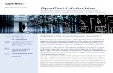 OpenText | InfoArchive - Product overview...OpenText™ InfoArchive is a modern archiving solution and cloud-based service engineered ... business-complete data only a click away.