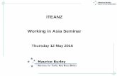ITEANZ Working in Asia Seminar - ite.org.au · – Standards and procedures for RSA and blackspot investigation / treatment – Piloting of the new procedures ... • Personal security