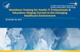 Workforce Training for Health IT Professionals & Educators ... · Health IT Workforce Training Program – Historical Background HITECH ACT – February 2009 Sec. 3016. Information