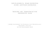 DYNAMICS, EQUATIONS AND APPLICATIONS BOOK OF … › books › BookOfAbstracts-D34.pdf · DYNAMICS, EQUATIONS AND APPLICATIONS BOOK OF ABSTRACTS SESSION D34 AGH University of Science