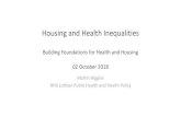 Housing and Health Inequalities · 2018-10-04 · Damp, mould, cold, humidity Fuel poverty Dust mites and infestations Cleanliness Overcrowding Concerns about crime and antisocial