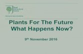Plants for the future: what happens next? - RHS · 2018-11-06 · Plants for the Future - Timeline History of Plants for the Future 2013 PFTF Initiative started and working group