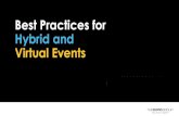 Best Practices for Hybrid and Virtual Events · Best Practices of a Hybrid Event 6 • A truly hybrid event melds the online & onsite experiences to engage individual attendees as