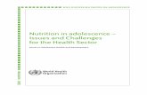 Nutrition in adolescence – Issues and Challenges for the ... · Nutrition in adolescence : issues and challenges for the health sector : issues in adolescent health and development.