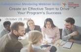 Create an Effective Team to Drive Your Program's Success · Create an Effective Team to Drive Your Program's Success October 19, 2017. ... positive outcomes for kids and agency success