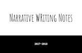 Narrative WRiting Notes - WordPress.com · Narrative Techniques Technique #1: Dialogue Something someone might say Something else someone might say Technique #2: Flashback/Foreshadow