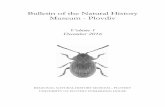 Bulletin of the Natural History Museum - Plovdivrnhm.org/upload/BNHMP_2016_vol_1.pdf · is the official scientific bulletin of the Natural History Museum – Plovdiv, published by