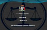 THE REPUBLIC OF ZAMBIA JUDICIARY - Judiciary of Zambia...MONDAY 23/09/2019 _____ 2018/HP/1851 Applicant : LILIAN SINKAMBA Vs Respondents : SERAH NKOMBO MALAMBO + 5 OTHERS For the Plaintiff