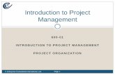 Introduction to Project Managemententercon.biz/PMCourse-ProjOrg.pdfProject Large Project Very Large Project CAT SHEEP HORSE ELEPHANT WHALE Issues: Ease of information manipulation