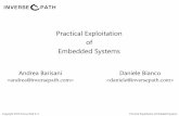 Practical Exploitation of Embedded Systemsindex-of.co.uk › Various › D1T1 - Barisani and Bianco - Practical... · Disassembly: I²C operations a9fc: f9 05 mov.b #0x5,r1l