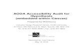 AODA Accessibility Audit for Hypothesis (embedded within ... · AODA Accessibility Audit for Hypothesis (embedded within Canvas) Prepared by WebSavvy Inclusive Design Research Centre,