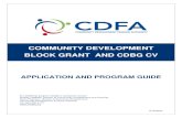 COMMUNITY DEVELOPMENT BLOCK GRANT AND CDBG CV · 2020-06-12 · The final Annual Allocation from HUD will be posted on CDFA’s website. Target % Annual Allocation From HUD Housing