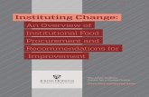 An Overview of Institutional Food Procurement and Recommendations for Improvement · 2019-12-20 · Institutional Food Procurement and Recommendations for Improvement A Report by
