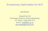 Evolutionary Optimization for NLP - FBK · Evolutionary Optimization for NLP Asif Ekbal Department of Computer Science and Engineering IIT Patna, India-800 013 ... • Here solutions1,