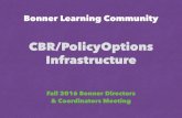 Fall Directors 2016 Learning Community CBR-PObonner.pbworks.com/w/file/fetch/112819864/Fall Directors...Bonner Learning Community CBR/PolicyOptions Infrastructure Fall 2016 Bonner