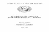 NORTH CAROLINA GENERAL ASSEMBLY...NORTH CAROLINA GENERAL ASSEMBLY JOINT LEGISLATIVE EMERGENCY MANAGEMENT OVERSIGHT COMMITTEE REPORT TO THE 2018 SESSION of the 2017 GENERAL ASSEMBLY