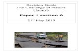 Natural hazards JHS - James Hornsby School · The Challenge of Natural Hazards Tectonic hazards. Paper 1 section A 21st May 2019 . 2 A) Tectonic Hazards: ... tectonic plates (including