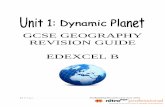 GCSE GEOGRAPHY REVISION GUIDE EDEXCEL B · 2018-09-05 · • How convection currents drive plate tectonic movements • The different types of plate boundaries and the hazards they