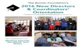The Bonner Foundation’s 2016 New Directors & Coordinators ...bonner.pbworks.com/w/file/fetch/110081332/ 2016 NDM Handbook.… · 2016 New Directors ... Thank you for being a part