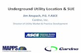 Underground Utility Location & SUE...Cardno, Inc. Director of Utility Market & Practice Development. 35+ Million Miles of Underground Utilities in the US and Counting. US MAJOR OIL