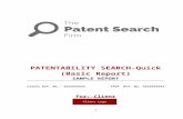 thepatentsearchfirm.com  · Web viewPATENTABILITY SEARCH-Quick (Basic Report) SAMPLE REPORT. Client Ref. No.: XXXXXXXXXX