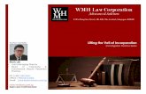 WMH Law Corporation › assets › pdf › Lifting-the... · WMH Law Corporation Advocates & Solicitors 12 Eu Tong Sen Street, #07-169, The Central, Singapore 059819 Lifting the Veil