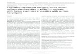 Cognitive impairment and gray/white matter volume ...gonglab.bnu.edu.cn/wp-content/uploads/publication... · ting with various karyotypes. Methods: In the present study, 21 pediatric