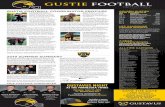 GUSTIE FOOTBALL - Athletics · his alma mater, Kenyon, for the 2011 season. Carlin currently resides in St. Peter with his wife, Courtney, and daughter Sloan. Charlie Cosgrove is