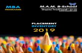 MBA M.A.M. B-Schoolmambs.com/downloads/PLACEMENT_INVENTORY_2019.pdf · PLACEMENT INVENTORY 2019 M.A.M. B-School (Approved by AICTE and Affiliated to Anna University) Siruganur , Tiruchirappalli