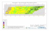 Tennessee - Annual Average Wind Speed at 80 m › files › u › visualization › pdf › tn_80m.pdfAreas with annual average wind speeds around 6.5 m/s and greater at 80-m height