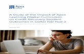 A Study of the Impact of Apex Learning Digital …...P 03 ApexLearning.com A Study of the Impact of Apex Learning Digital Curriculum on Credit Recovery Student Outcomes in Dallas ISD: