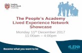 The People’s Academy Lived Experience Network Showcase - ALPS CETL · 2018-02-16 · •The @HSC_PA works to co-produce health and social care education, research and enterprise;