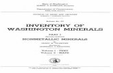 Bulletin No. 37 INVENTORY OF WASHINGTON MINERALS › publications › ger_b37_part1... · 2020-05-28 · WASHINGTON MINERALS PART I SECOND EDITION NONMETALLIC MINERALS By GRANT M.