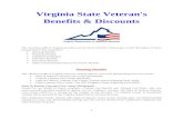 Virginia State Veteran's Benefits & Discounts - …€¦ · Web viewKim Elliott at Sitter & Barfoot Veterans Care Center, 1601 Broad Rock Blvd., Richmond, VA 23224 Tel: (804) 371-8000