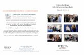 Utica College Job & Internship Fair Program.pdf · March 2, 2016. Students: Welcome to the 2016 Utica College Job & Internship Fair You’ve come dressed professionally, you’ve