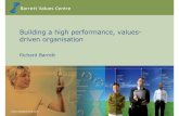 Building a high performance, values- driven organisation · Building a high performance, values-driven organisation Richard Barrett. 1 Who am I? –A World Traveler ... Long lasting