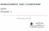 MDP Module 1 - UKZN Extended Learning (Pty) Ltd · Values Driven Driving Performance Relevance to Stakeholders Vision Mission Strategy Making the Future a Reality for all Stakeholders
