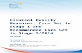Clinical Quality Measures: Core Set in Stage 1 and ... › sites › default › files › resourc… · Web viewCore Set in Stage 1 and Recommended Core Set in Stage 2/2014 Beginning