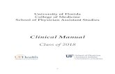 Clinical Manual - School of Physician Assistant Studies · 2018-04-02 · School of Physician Assistant Studies . Clinical Manual . ... End-of-Rotation Exam Review Policy ..... .