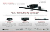 54 5.1 HOME THEATER SOUND BAR WITH WIRELESS SUB & …cdn.vizio.com/documents/downloads/accessories/S5451WC2/DS_S5… · 54" 5.1 HOME THEATER SOUND BAR WITH WIRELESS SUBWOOFER M-SERIES