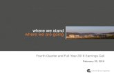 where we stand where we are going - Marcellus Drilling News€¦ · where we stand where we are going Fourth-Quarter and Full-Year 2018 Earnings Call ... This presentation may contain